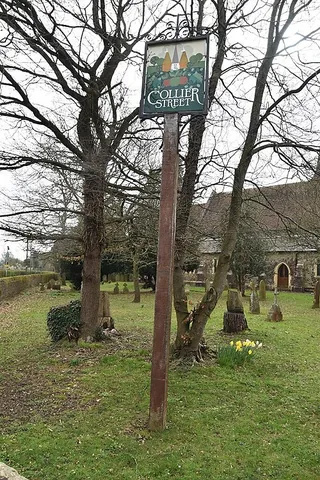 collier street: a village and civil parish in Maidstone district, Kent, England (OS grid ref TQ7146)