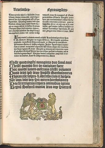 colophon: in manuscripts (typically before the invention of printing), the note, usually at the end, left by...