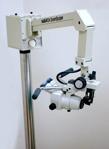 colposcope: any of several forms of speculum or endoscope used to examine the tissues of the vagina and cervix