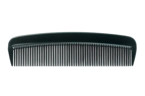 comb: a toothed implement for grooming the hair or (formerly) for keeping it in place