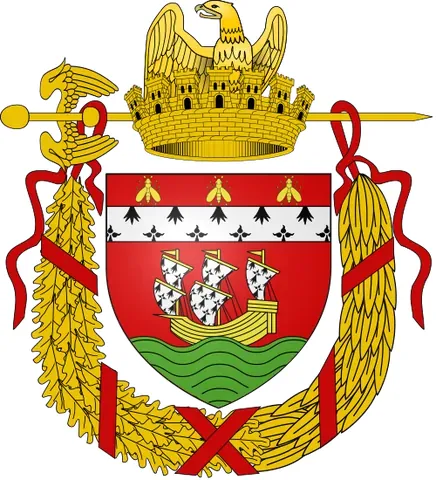 comble: a band along the top part of the shield, half the height of the chief