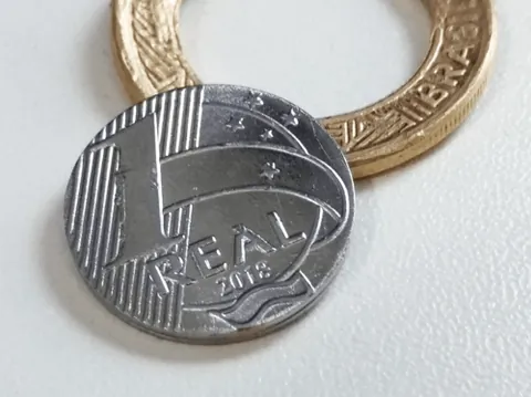 cometallic: made of two metals, one forming a ring around the other