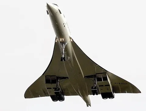 concorde: the Aérospatiale-BAC supersonic airliner, previously used commercially