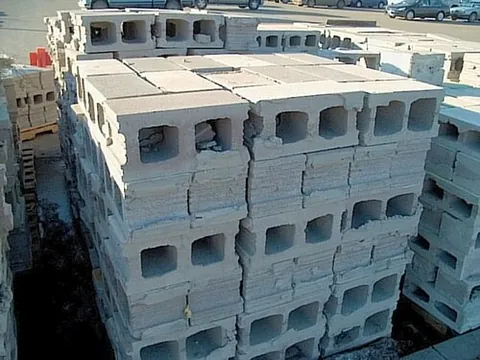 concrete masonry unit: a rectangular concrete block of a standard size used in construction