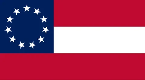 confederate flag: the Stars and Bars, the official Confederate flag