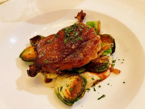 confit: any of various kinds of food that have been immersed in a substance for both flavor and preservation