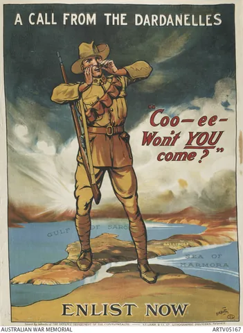 cooee: a long, loud call used to attract attention when at a distance, mainly done in the Australian bush