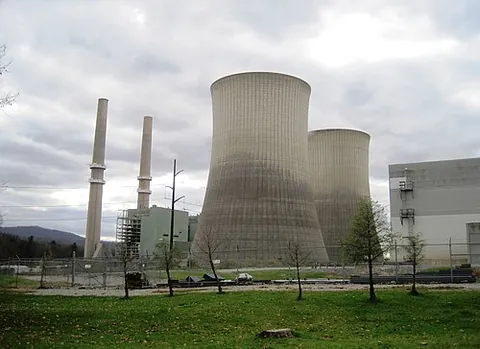 cooling tower: a large device, in the form of a tower-shaped building, in which warm water is cooled by...