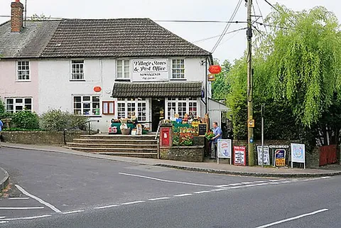 corhampton: a village in Corhampton and Meonstoke parish, Winchester district, Hampshire, England (OS grid ref...