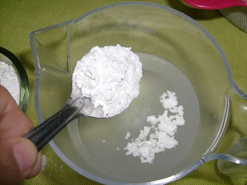 cornstarch: a very fine starch powder derived from corn (maize) used in cooking as a thickener, to keep things...