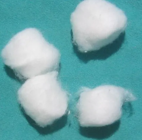 cotton ball: a ball of cotton wool
