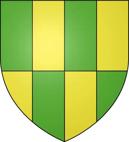 counter-paly: paly, and then divided fesswise, so that each vertical piece is cut into two, having the colours...