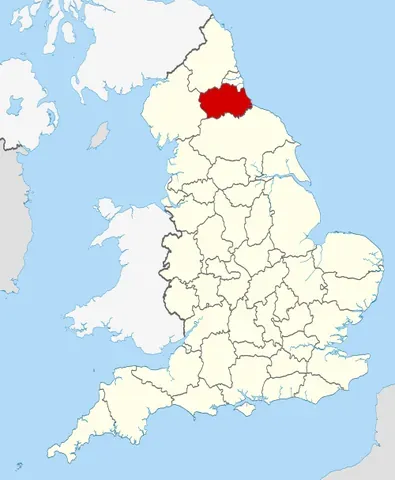 county durham: a maritime county of England bordered by the North Sea, Northumberland, Tyne and Wear, Cumbria and...