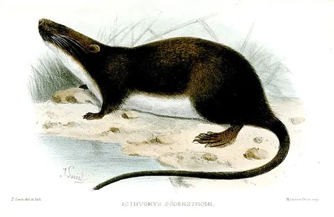 crab-eating rat: ichthyomys hydrobates, a species of rat found in northern South America