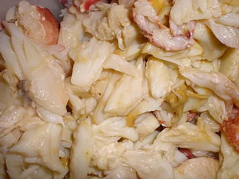 crabmeat: the meat of a crab