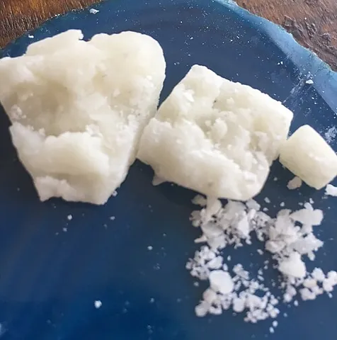 crack cocaine: a mixture of baking soda and cocaine in solid form that is smoked in a pipe as a narcotic