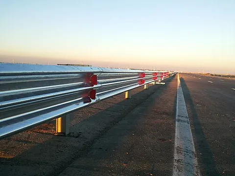 crash barrier: a strengthened barrier installed on the sides of a (usually major) road to keep vehicles on the...