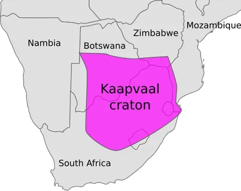 craton: a part of the Earth’s crust that has survived the splitting and merging of continents
