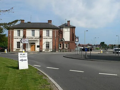 craven arms: a small market town and civil parish with a town council in Shropshire, England (OS grid ref SO4382)