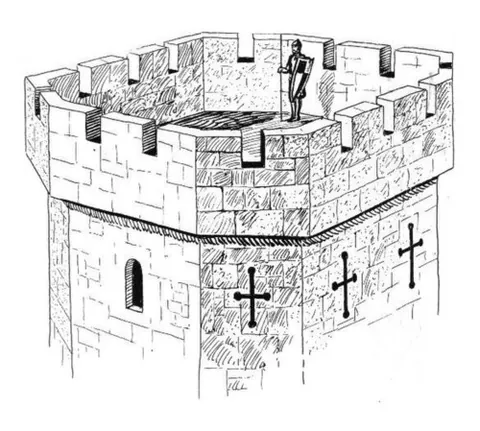 crenellation: a pattern along the top of a parapet (fortified wall), most often in the form of multiple, regular,...
