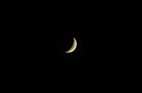 crescent moon: the Moon as it appears early in its first quarter or late in its last quarter, when only a small...