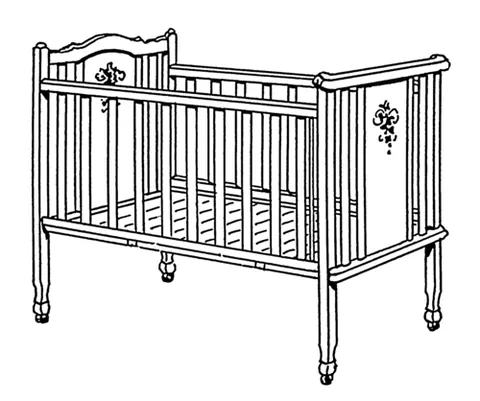 crib: a baby’s bed with high, often slatted, often moveable sides, suitable for a child who has outgrown...