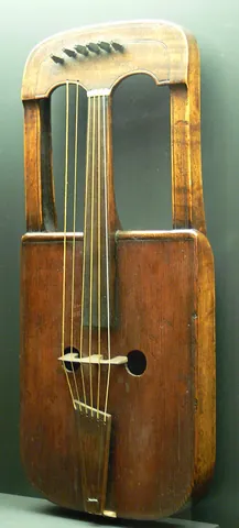 crwth: an archaic stringed instrument associated particularly with Wales, though once played widely in...