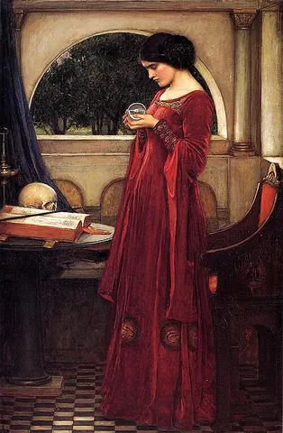 crystal ball: a globe of glass or crystal that is used to foretell the future
