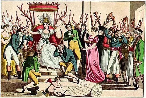 cuckold: a man married to an adulterous spouse, especially when he is unaware or unaccepting of the fact