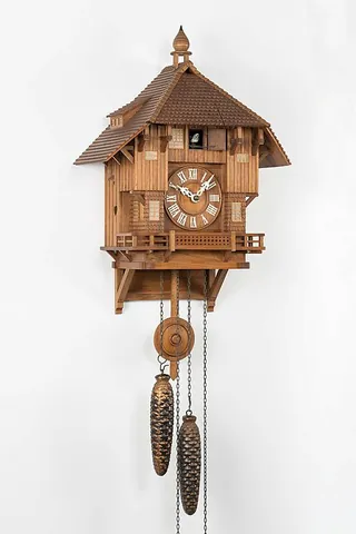 cuckoo clock: a clock that announces the time (hours and quarter hours) by a cuckoo sound, often equipped with a...