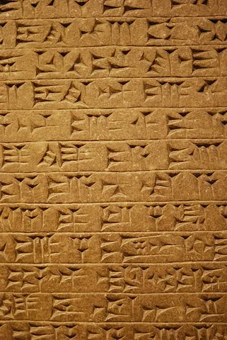 cuneiform: having the form of a wedge; wedge-shaped, especially with a tapered end