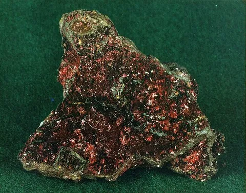 cuprite: a mineral composed of cuprous oxide and a minor ore of copper