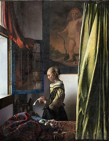 curtain: a piece of cloth covering a window, bed, etc. to offer privacy and keep out light