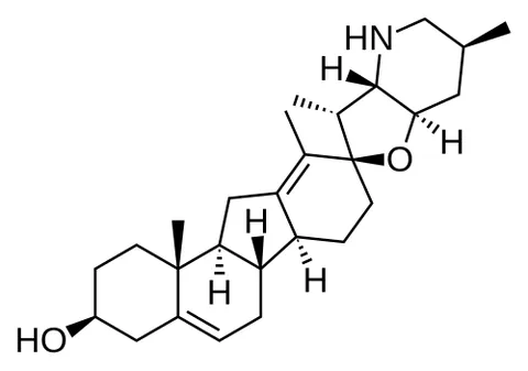cyclopamine: a naturally-occurring alkaloid that belongs to the group of steroidal jerveratrum alkaloids and has...
