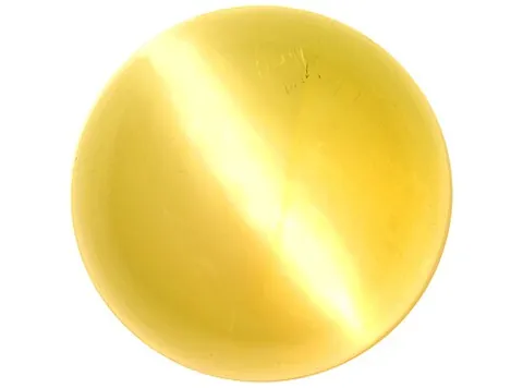 cymophane: a translucent yellowish chatoyant chrysoberyl