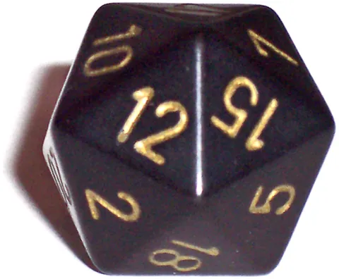 d20: a die with twenty sides