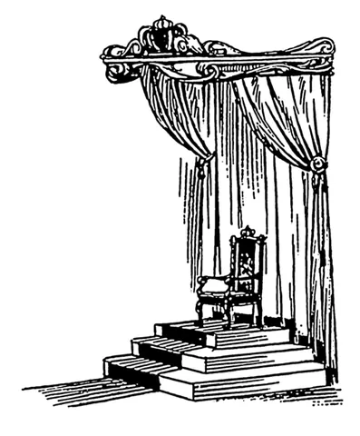 dais: a raised platform in a room for a high table, a seat of honour, a throne, or other dignified...