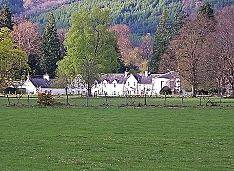 dalchonzie: a small settlement between Comrie and St Fillans, Perth and Kinross council area, Scotland (OS grid...