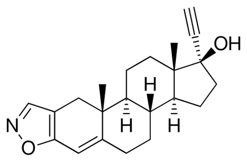 danazol: a derivative of the synthetic steroid ethisterone that inhibits the release of gonadotropins by the...