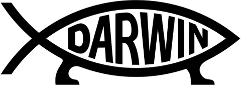 darwin fish: a symbol, portrayed as a fish with legs, used to indicate support for the scientific theory of...