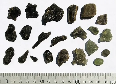darwin glass: a form of natural glass found south of Queenstown in West Coast, Tasmania