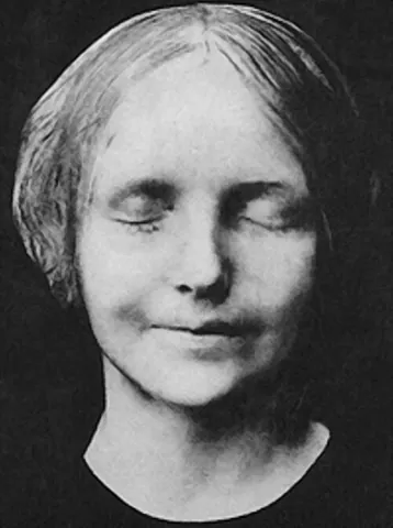 death mask: a plaster or similar cast of a person's face after death