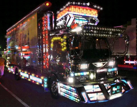 decotora: a genre of Japanese big trucks, which are customized by their owner-operators into graphic and...