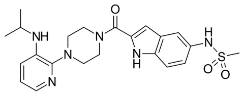 delavirdine: a nonnucleoside reverse-transcriptase inhibitor used to treat HIV