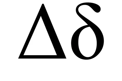 delta: the fourth letter of the modern Greek alphabet Δ, δ