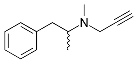 deprenyl: a monoamine oxidase inhibitor C₁₃H₁₇N used especially to treat Parkinson's disease