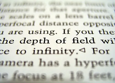 depth of field: the distance in front of and behind the subject that appears to be in focus