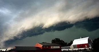 derecho: a windstorm characterized by strong, straight-line winds