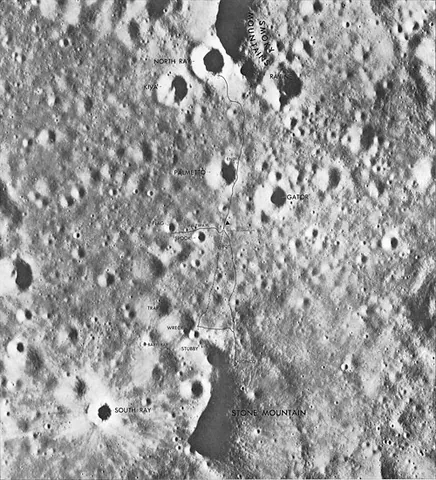 descartes highlands: a region on the Moon. Apollo 16 landed there