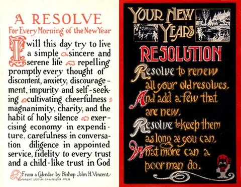 new year's resolution: a vow that one makes on New Year's Eve or New Year's Day for the coming year